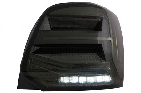 Coppia fari fanali posteriori TUNING POLO6R 09- neri LED freccia dinamica fumè