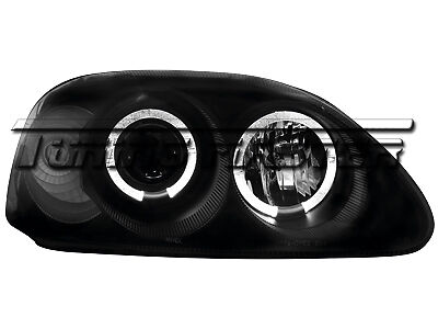 COPPIA FANALI tuning neri  Civic 96->98 Fari Anteriori Angel Eyes Neri