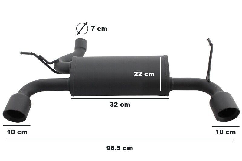Marmitta Scarico Sportivo Axle-Back per Wrangler / Rubicon JK 2007-2017