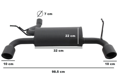 Marmitta Scarico Sportivo Axle-Back per Wrangler / Rubicon JK 2007-2017