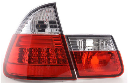 Coppia Fari Fanali Posteriori Tuning E46 Touring 98-05 Rosso\trasparente