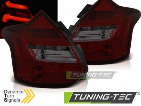 Coppia Fari Fanali Tuning Posteriori FOCUS 3 11- 10.14 Berlina rosso LED