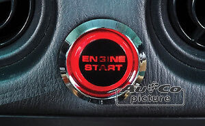 KIT Bottone Pulsante Push Start Button Engine Start + relè LED ROSSO accensione