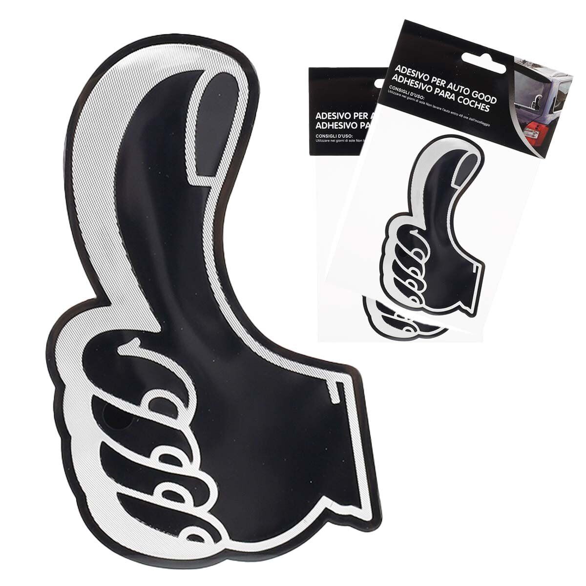 2 PZ Adesivo per Auto Forma Mano OKAY 10x6 cm Resistente all' Autolavaggio