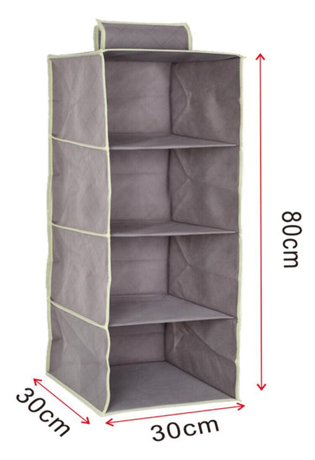 Organizer Scaffale Armadio da Appendere Portatutto Pieghevole Salvaspazio 4