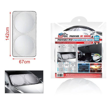 Parasole Parabrezza Interno Auto 142X67cm Pieghevole <ul><li>Un per di