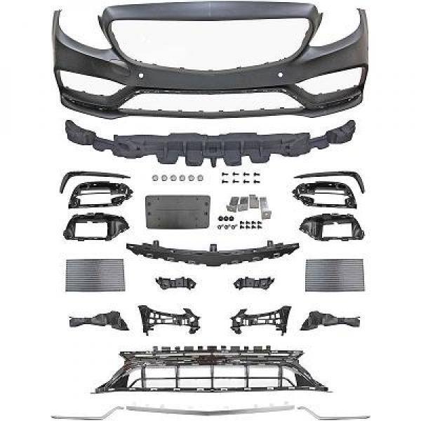 PARAURTI SPORTIVO VO W205, 18-21 SPORT C63 LOOK,
