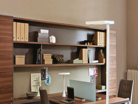 Piantana Lampada Led Da Terra Moderna Bianco Interruttore Rotella Corner