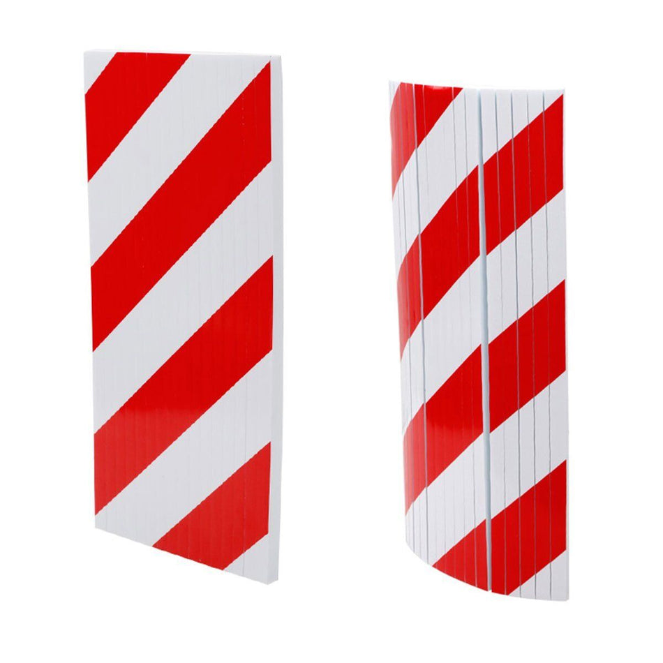 Pannelli Adesivi Antiurto Strisce Bianco e Rosso Paraurti Paracolpi Paraspigoli