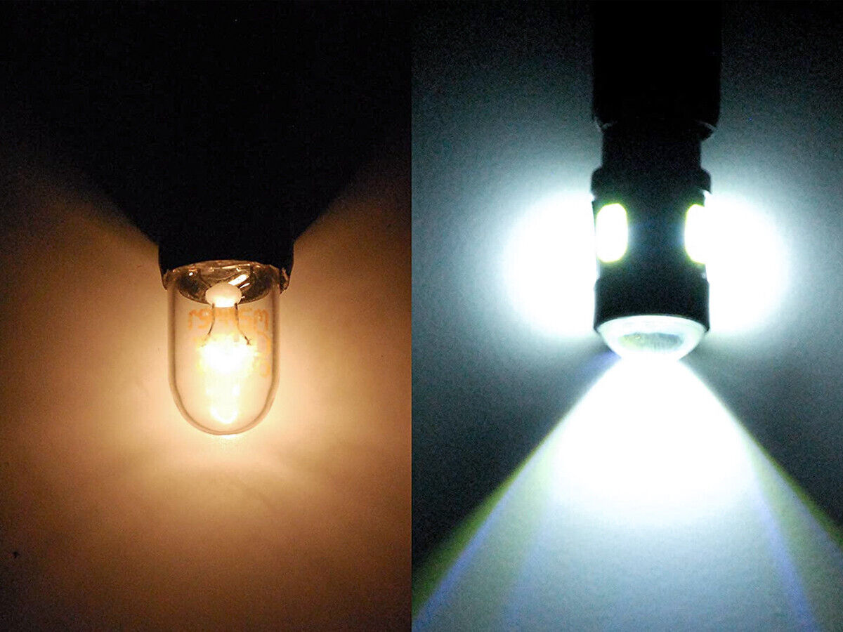 Lampadina Led Canbus BAX9S H6W 6 Smd 5630 Bianco No Errore Check Luci 12V Senza