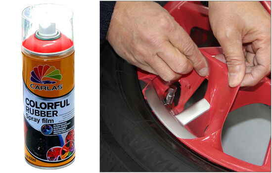 Pellicola SPRAY Adesiva Removibile (tipo plast dip) Vernice Wrap ROSSA 400ml