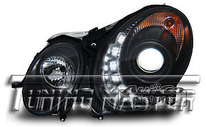 Classe E W211 02 ->06 fari ant. dayline neri