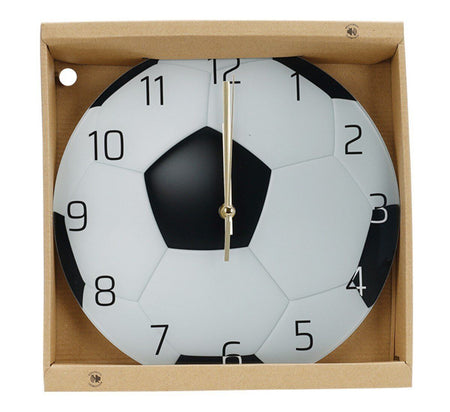 Orologio Da Parete Diametro 29.5cm In Vetro Disegno Palla Calcio <ul><li>Questo