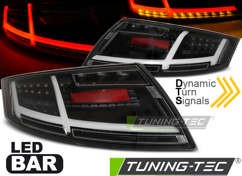 Coppia Fari Fanali Posteriori Tuning TT 04.06-02.14 Nero LED BAR