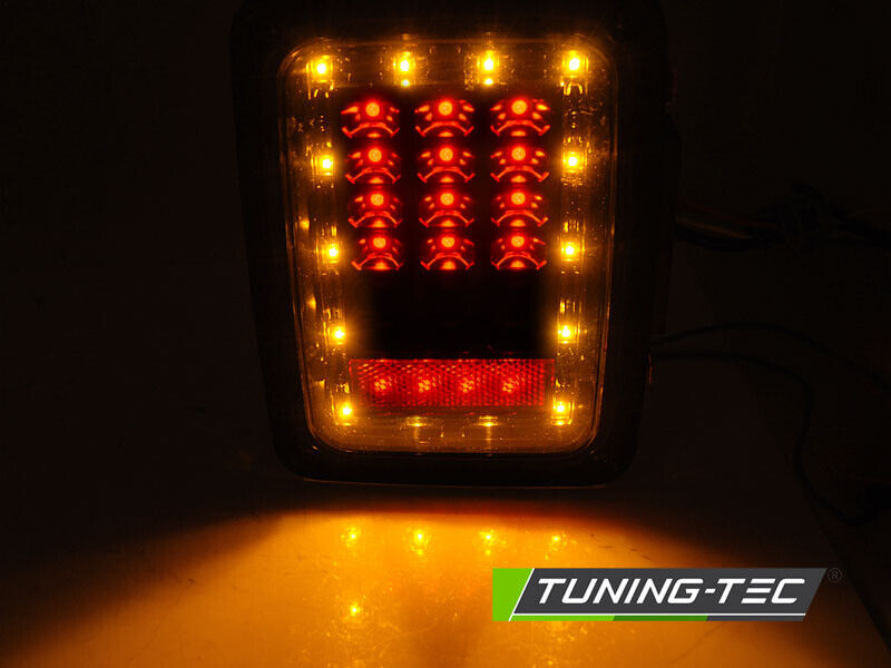 Coppia Fari Fanali Posteriori Tuning WRANGLER JK 2007 > 2018 LED SMOKE fumè