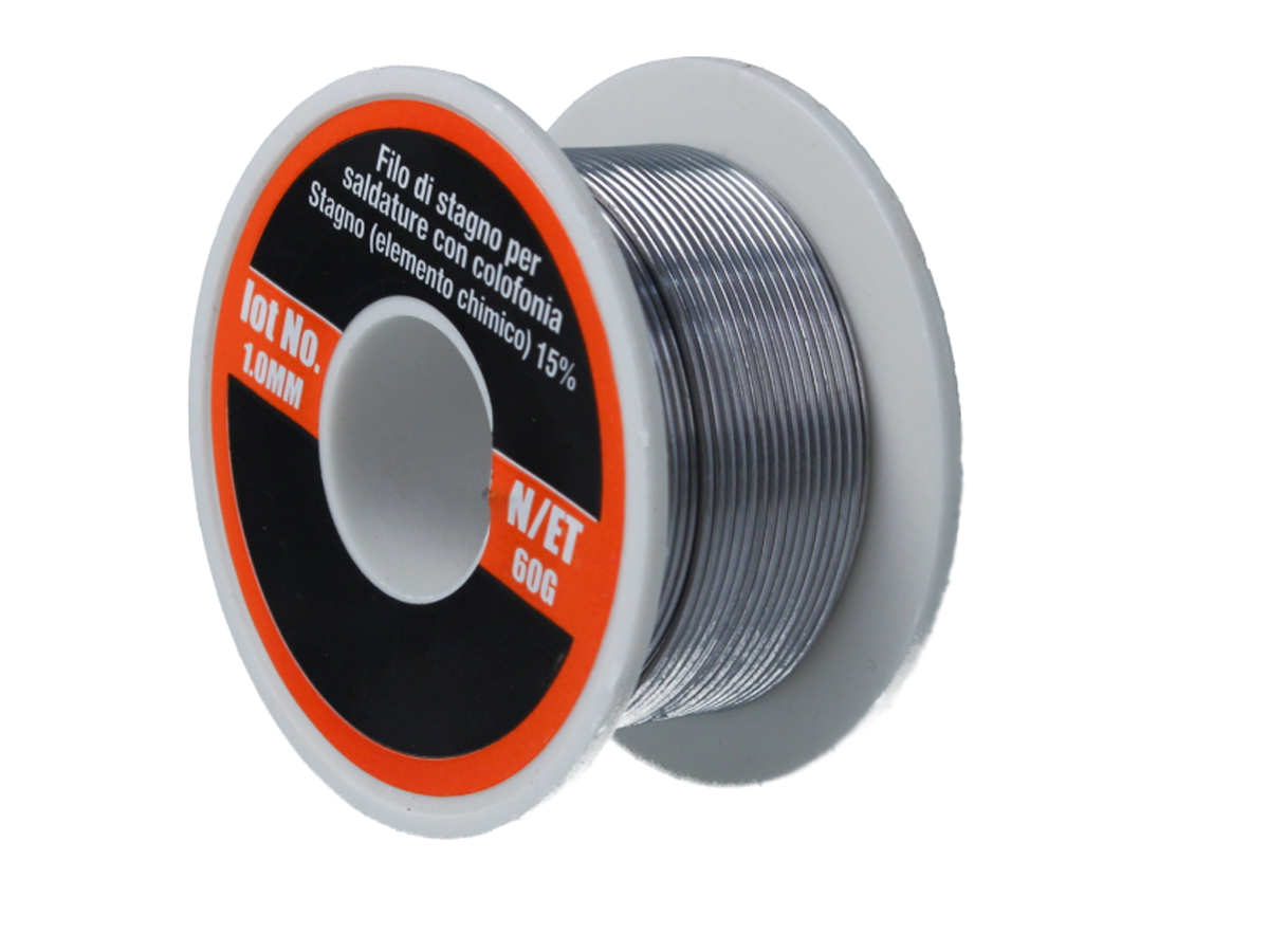 Filo Stagno Per Saldature 1mm 60g + Pasta Flussante Saldatura Rotolo di filo