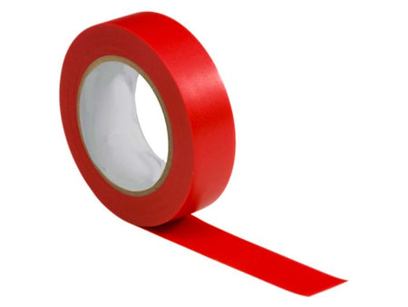 Nastro Isolante Elettrico in PVC 18mm X 20m Rosso <ul> <li> Realizzata è Grado