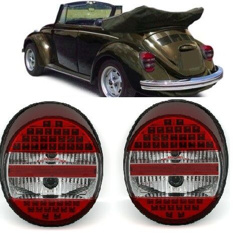 BEETLE MAGGIOLINO 1972 > 1985 COPPIA FANALI FARI POSTERIORI LED TUNING ROSSI