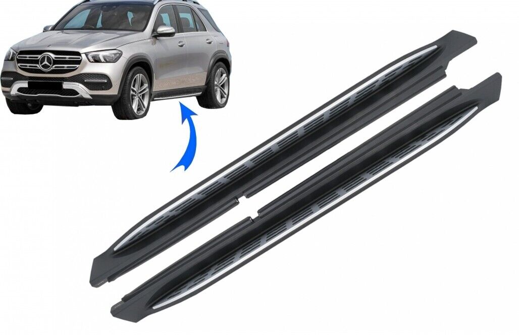 Coppia Set pedane gradini TUNING laterali GLE W167 SUV acciaio ABS