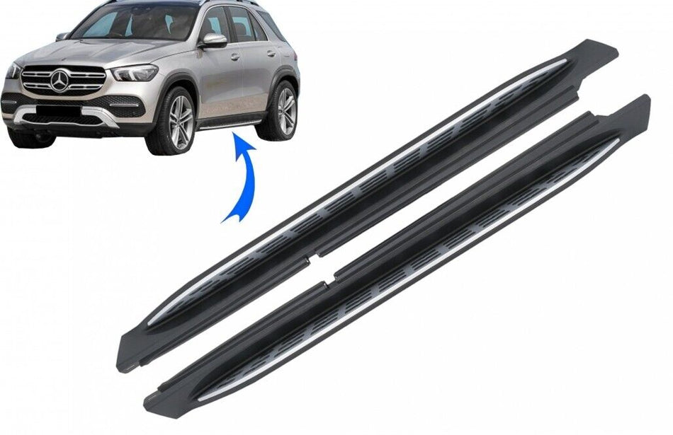 Coppia Set pedane gradini TUNING laterali GLE W167 SUV acciaio ABS