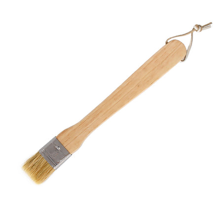 Pennello per Barbecue in Legno con Setole Lana <ul><li>Pennello realizzato