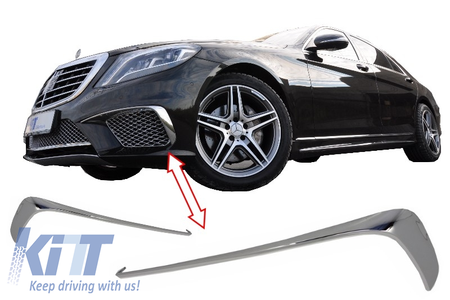 Paraurti anteriore Splitters Fins Benz W222 Classe S S65 AMG Design (20