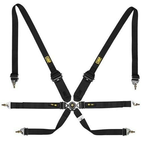CINTURA 6 punti 2" ENDURANCE nera OMOLOGATA FIA 8853-2016 HANS PULL UP DOWN OMP