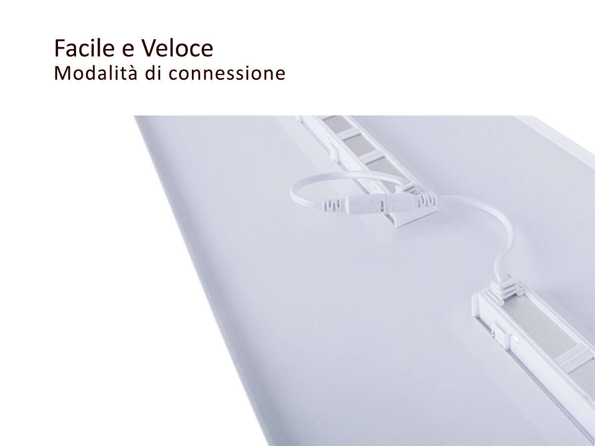 Pannello Led Con Ottica Modulare UGR 16 Bianco Caldo 2700K 30W 30X120cm 150LM/W