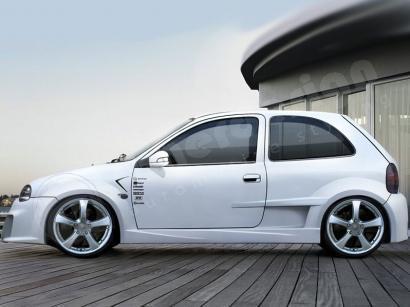 Coppia minigonne CORSA B 3 porte 93->00 Tuning == NOVITA' == NUOVE