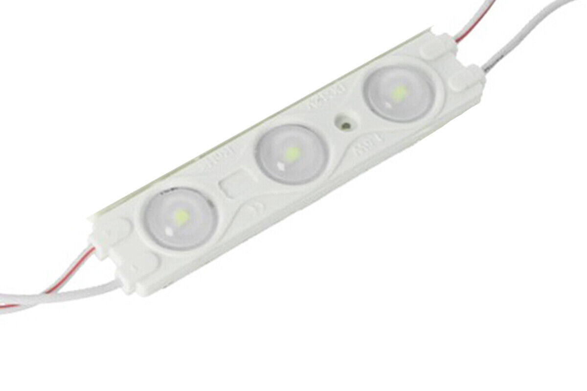 Modulo Mattone LED 3 SMD 2835 Bianco Caldo 12V IP67 Con Lente Ingrandimento 160