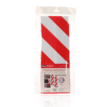 Pannelli Adesivi Antiurto Strisce Bianco e Rosso Paraurti Paracolpi Paraspigoli