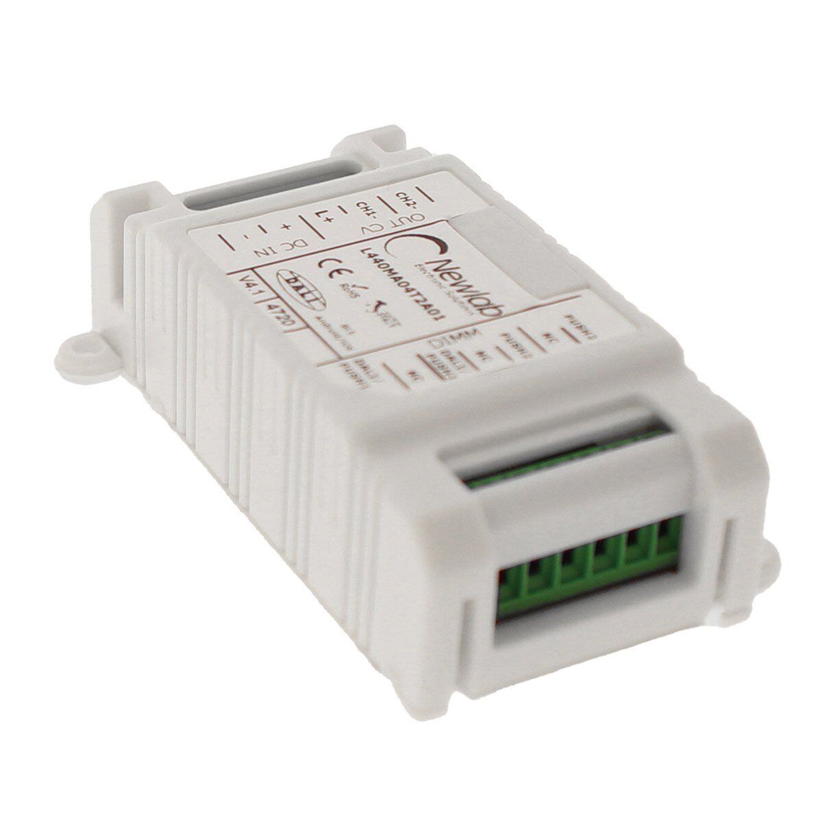 NEWLAB Dimmer 2 Canali in Tensione 12V 24V 48V DALI PUSH BLE Uscita PWM