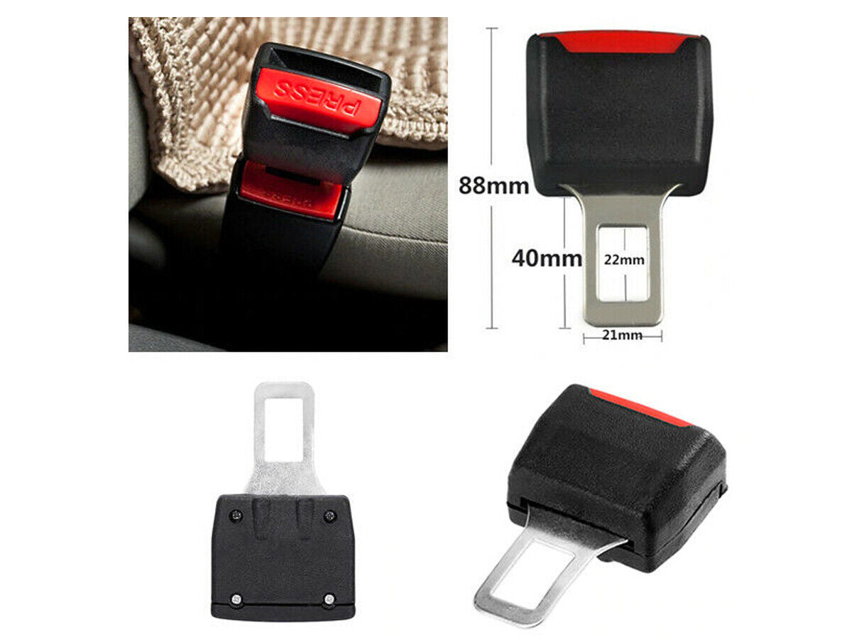 2 PZ Ganci Prolunga Per Cintura di Sicurezza Universale Beep Bip Stop Blocca