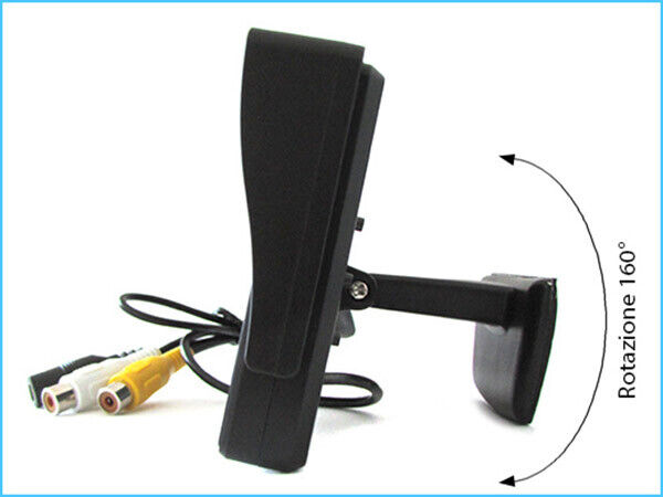 Monitor TFT LCD 4,3'' Slim Orientabile a 160 Gradi Doppio Ingresso Video Per