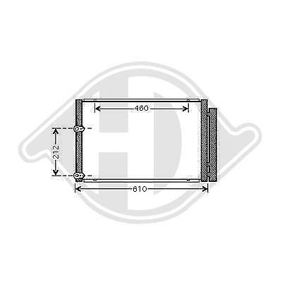 Condensatore clima PRIUS 08/2003 Dimensioni rete: 565x340x18