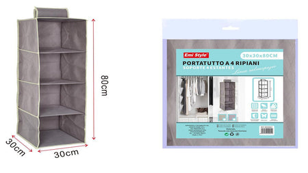 Organizer Scaffale Armadio da Appendere Portatutto Pieghevole Salvaspazio 4