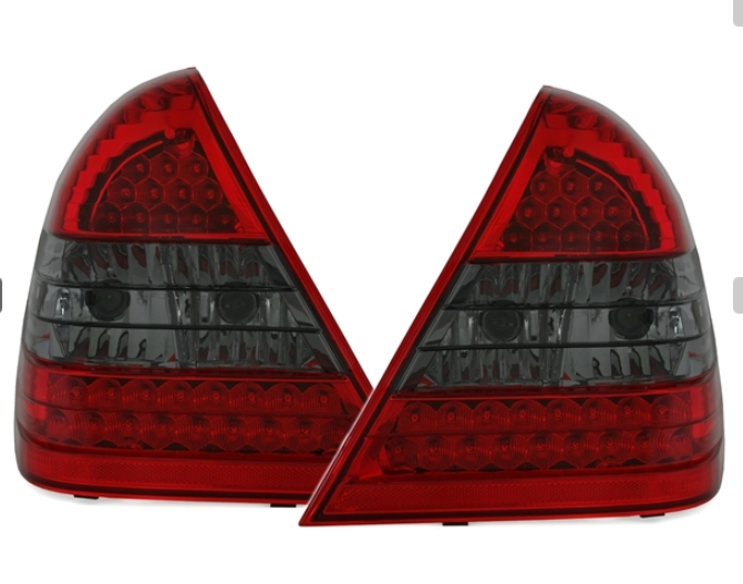 Coppia Fari Fanali posteriori Tuning LED Classe C W202 6/93-6/00 Rossi