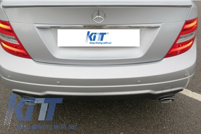 Paraurti Posteriore Doppia uscita singolo diffusore Benz Classe C W204