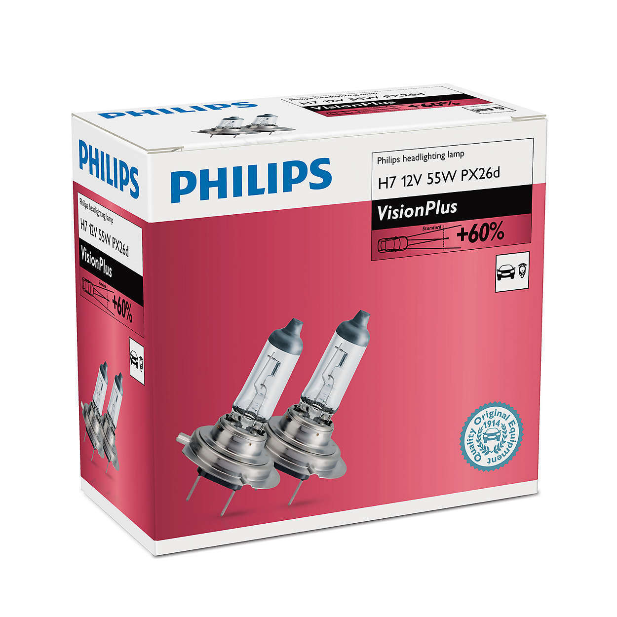 Philips H7 VisionPlus 12V55W PX26d C2