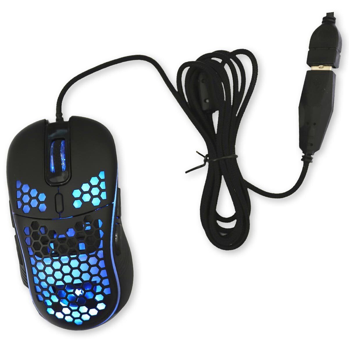 Mouse Ottico Ergonomico USB 2.0 Anti Sudore Retro Illuminato Colori RGB Casuale
