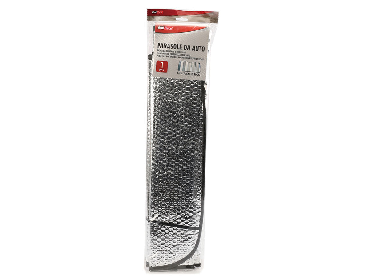 Parasole Auto Per Parabrezza Misura 180X90cm PE + Film Di Alluminio <ul><li>Il