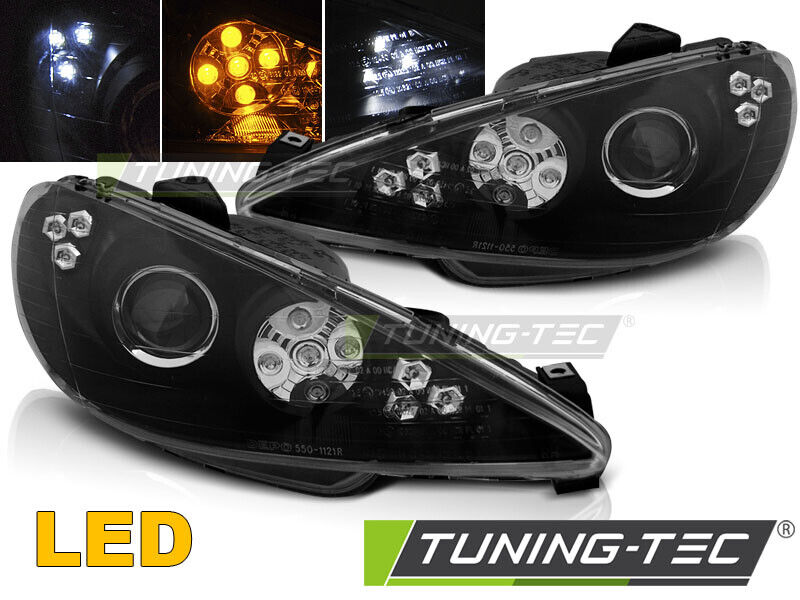PEUGEOT 206 02-ANGEL EYES NERO LED