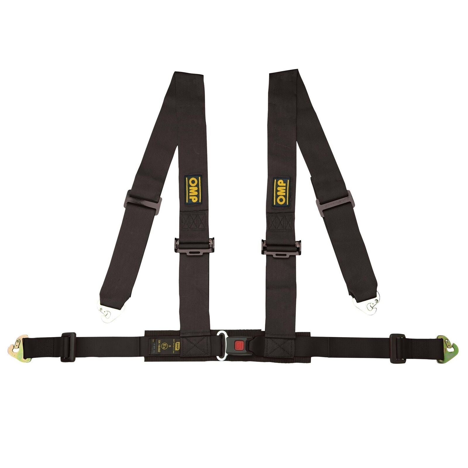 OMP RACING Cintura  di sicurezza 4 punti di attacco sgancio a pulsante NERA
