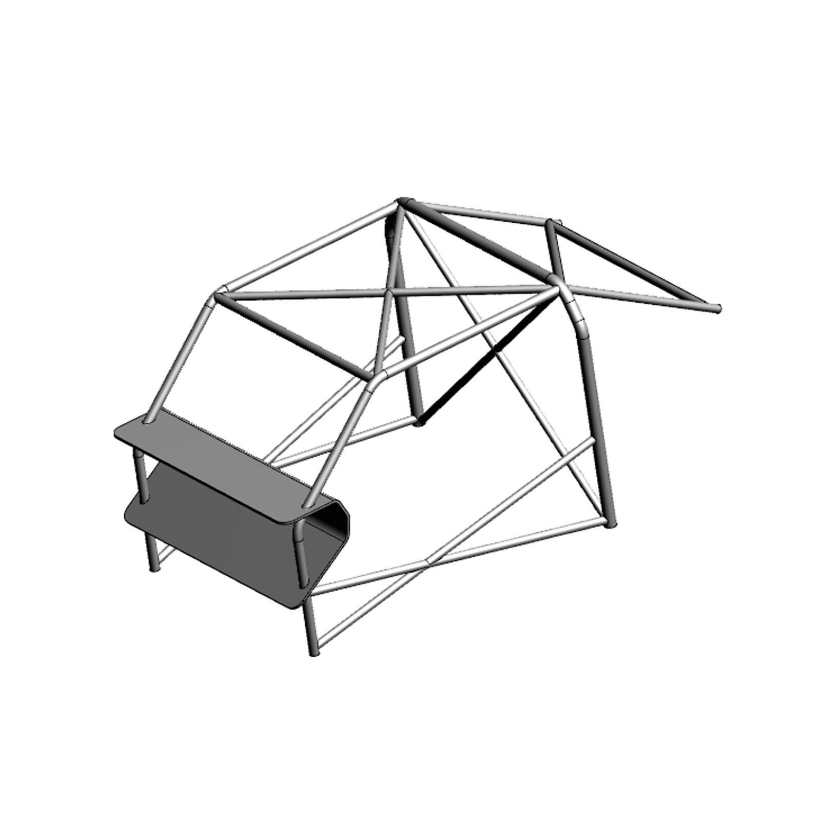 Fe 45.2 steel bolt-in rollbar for BMW Series 3 M3>08, 2 doors FIA-ALL J