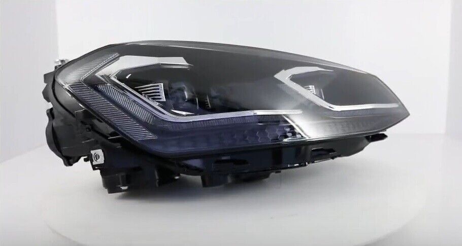 Coppia Fari Fanali Anteriori Tuning GOLF 7.5 RESTYLING (2017 - ) LED SILVER H7
