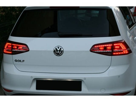 Coppia Set Fari Fanali Posteriori Golf VII 7 12-17 LED GTD GTI R LOOK Rossi