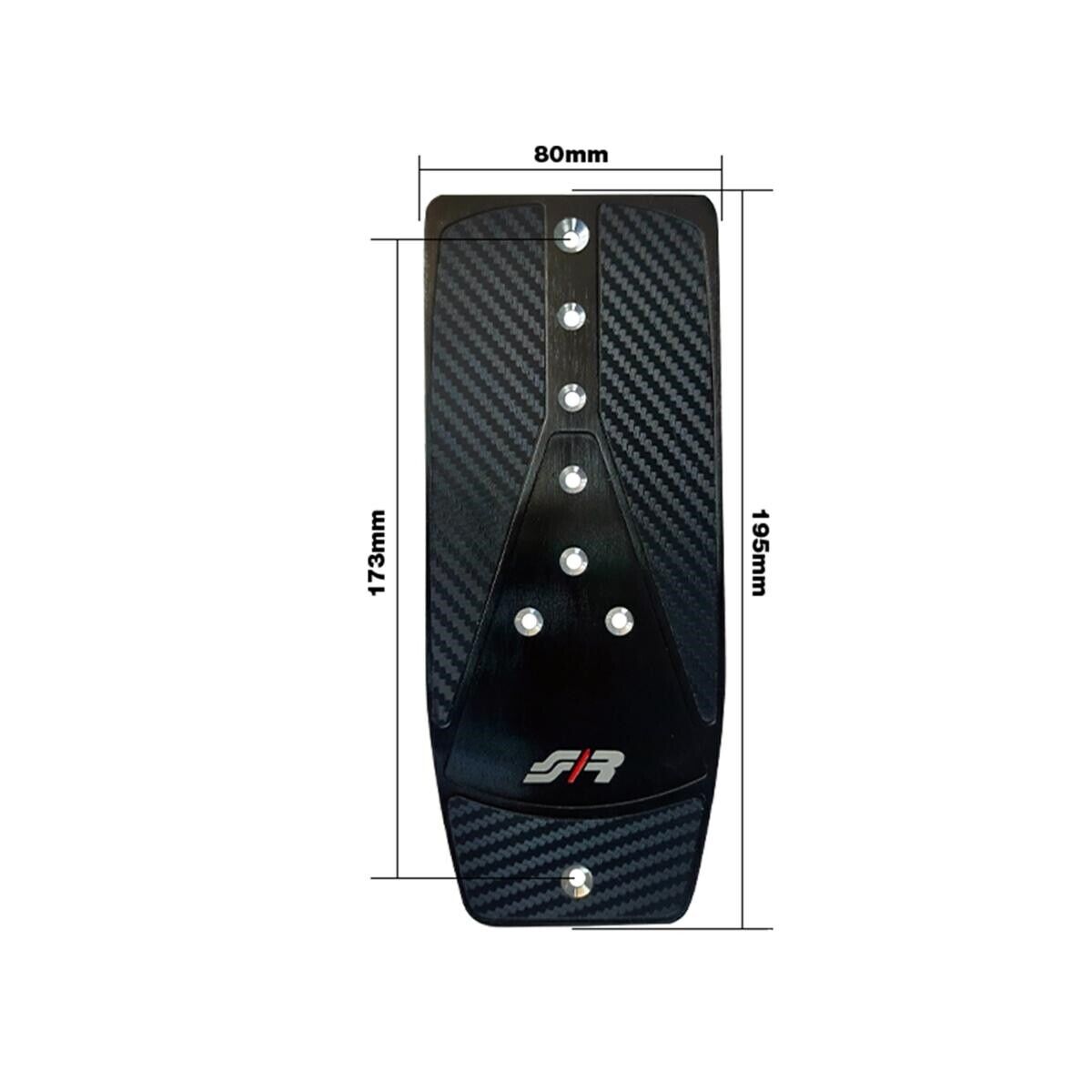 Pedana carbon look alluminio nero