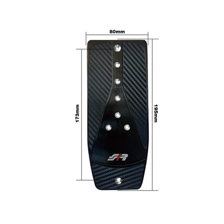 Pedana carbon look alluminio nero