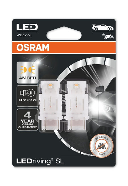Osram LEDriving® 3157DYP-02B 1,3W/12V W3x16q ≠ "P27/7W" Amber