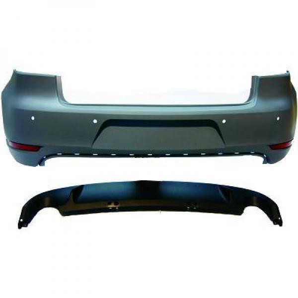 Paraurti posteriore TUNING GOLF VI 08- verniciabile in Abs look sportivo co